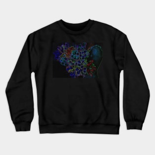 Black Panther Art - Flower Bouquet with Glowing Edges 11 Crewneck Sweatshirt